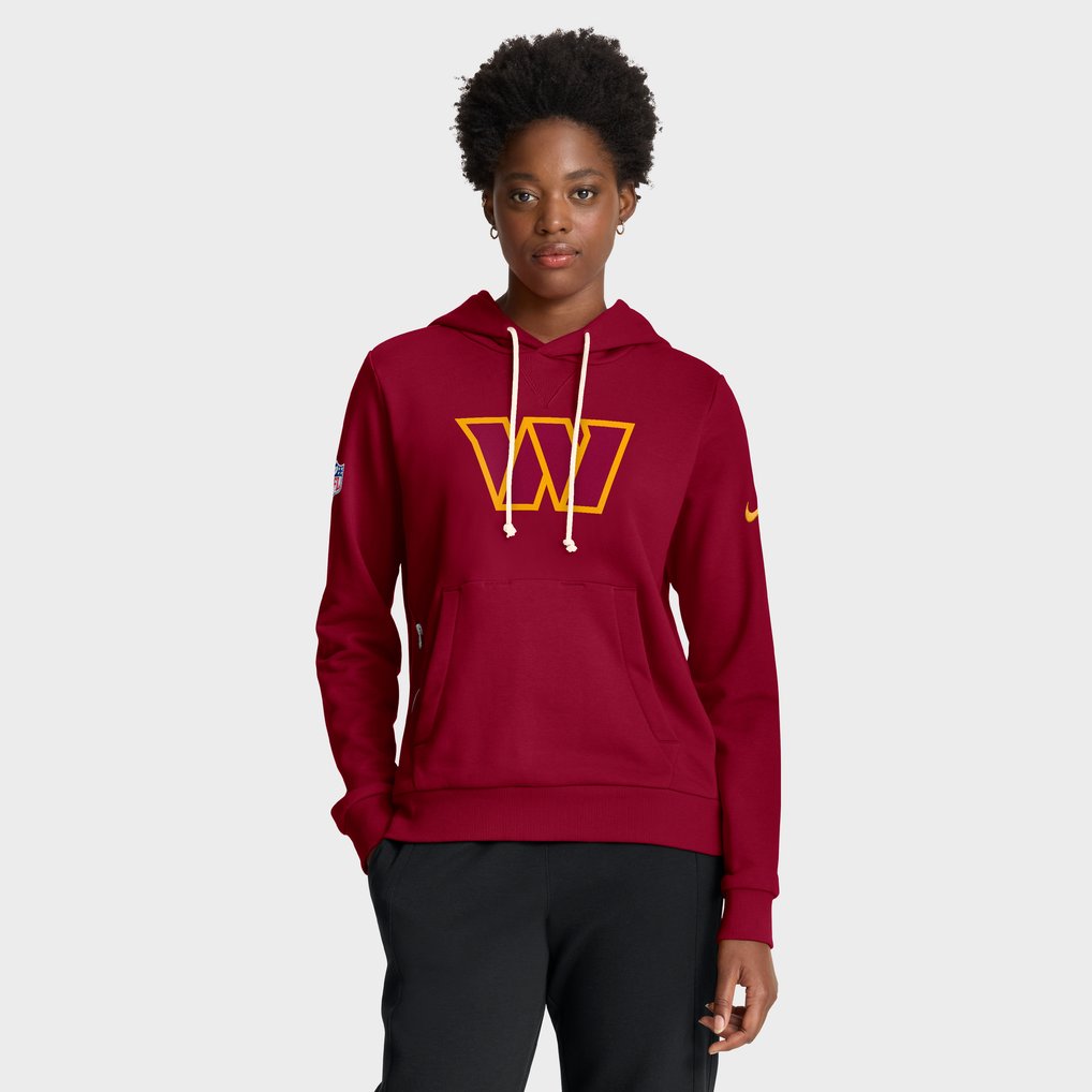 Washington Commanders Nike Women's Sideline Standard Issue Initial Home Dri-FIT Hoodie - Burgundy